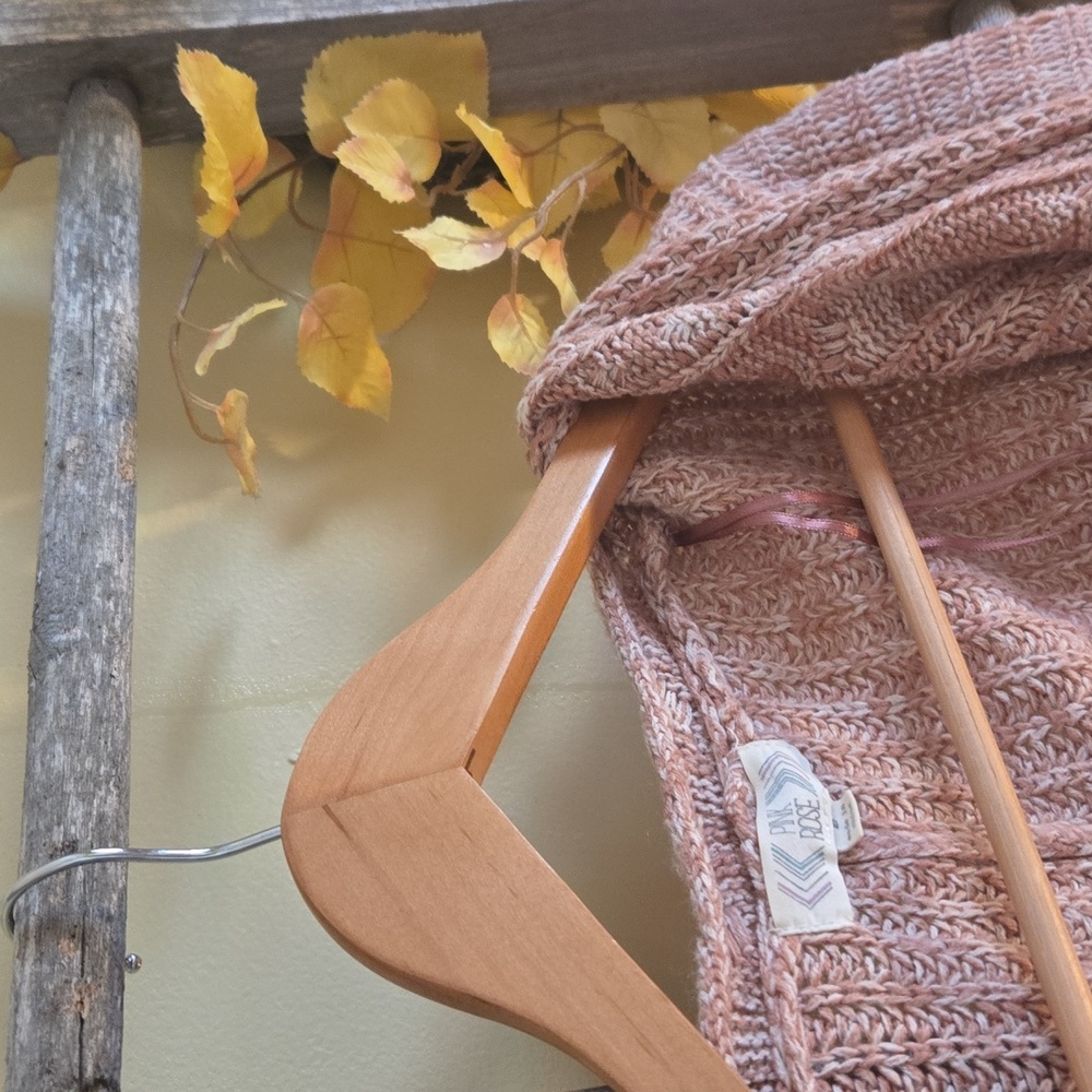 Pink Rose Women's Knit Cardigan - Soft Pink